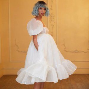 Selkie The Ivory French Puff Dress